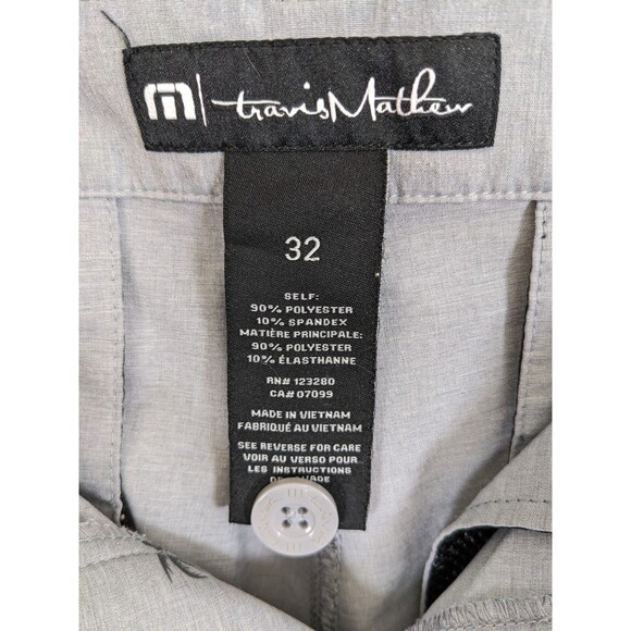 Travis Mathew Gray Golf Shorts Cocktails Palm Trees Parrots Shorts Mens 32 - Picture 11 of 12
